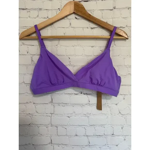 SKIMS Fits Everybody Crossover Bralette – Ultra Violet – Size L - Picture 1 of 6